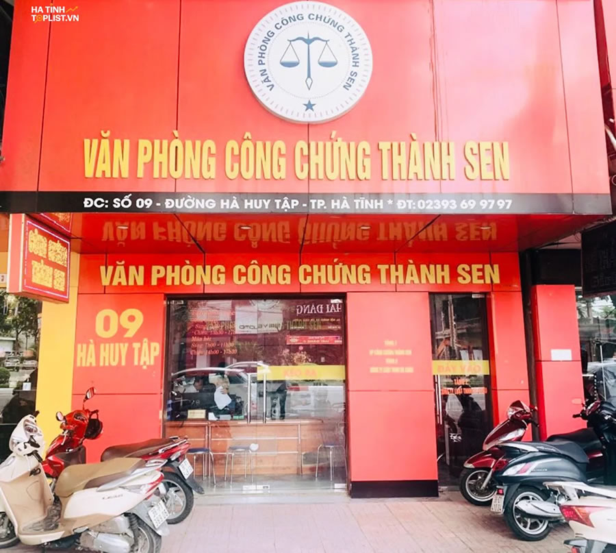 Văn phòng công chứng, chứng thực tại Hà Tĩnh - Thành Sen